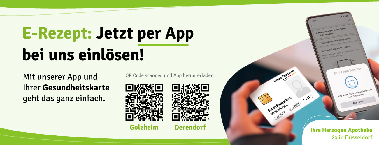 Herzogen Apotheken Düsseldorf - Einfach Ihr eRezept einlösen. Mit der App auf Ihrem Handy